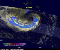 TRMM Satellite Sees Tropical Storm Nadine's Waning Rainfall