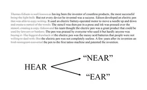 Examples of reading errors that characterize neglect dyslexia, the reading impairment associated with spatial neglect.