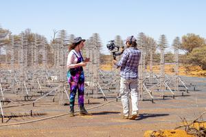 Dr Ross filming a documentary