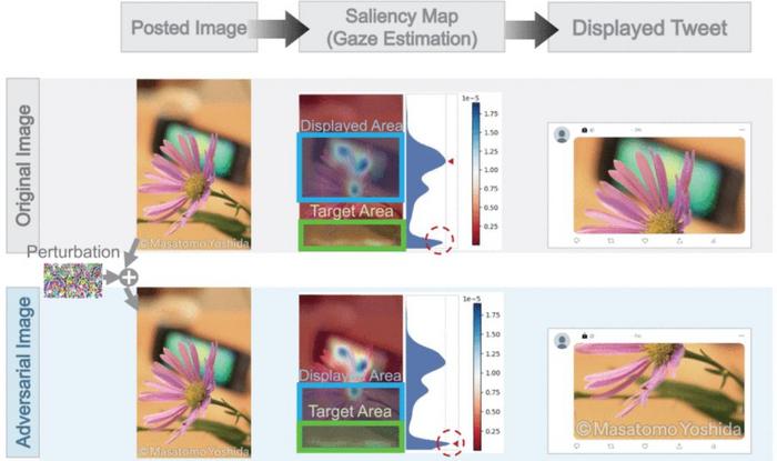 Generating adversarial images for image cropping models