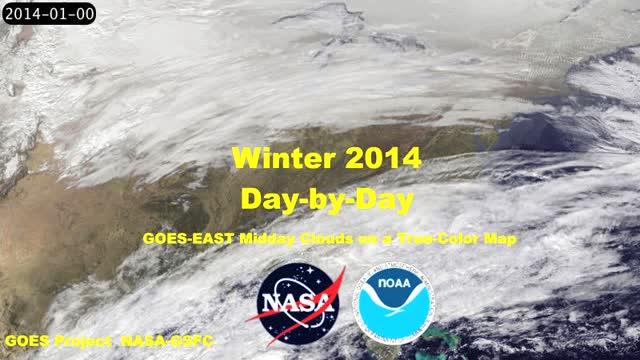 NOAA's GOES-East Captures a Snowy US East Coast Winter
