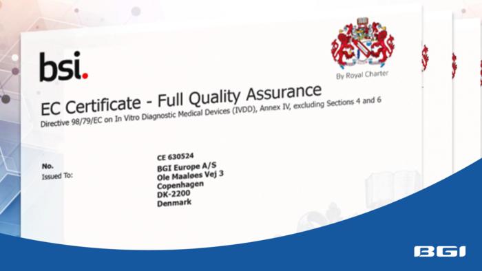NIFTY® DNBSEQ-G99 Platform CE-IVDD Certification