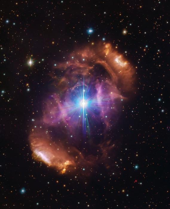 The nebula (NGC 6164/6165) surrounding HD 148937 as seen in visible light