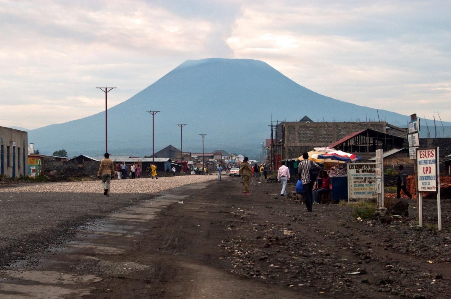 Village road in Eastern Democratic Republic of Congo