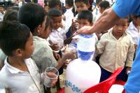 School Children with Safe, Clean Water in Cambodia (2 of 3)