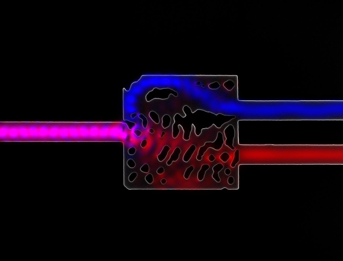 Spec of Silicon Splits Infrared Light Like a Prism