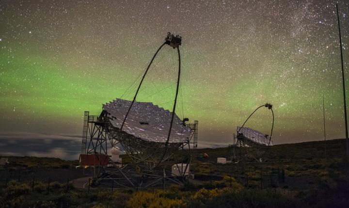 MAGIC Telescopes, Located at the Roque de los Muchachos Observatory, in La Palma (Canary Islands)