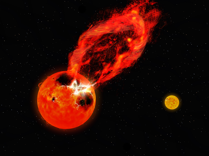 Artist’s impression of the superflare