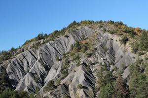 Exposed sedimentary rocks, France