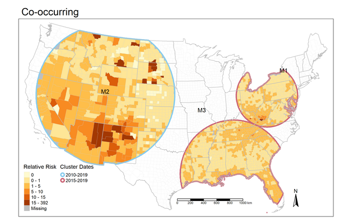 Spatiotemporal Patterns of Deaths of Despair Across the United States, 2000-2019