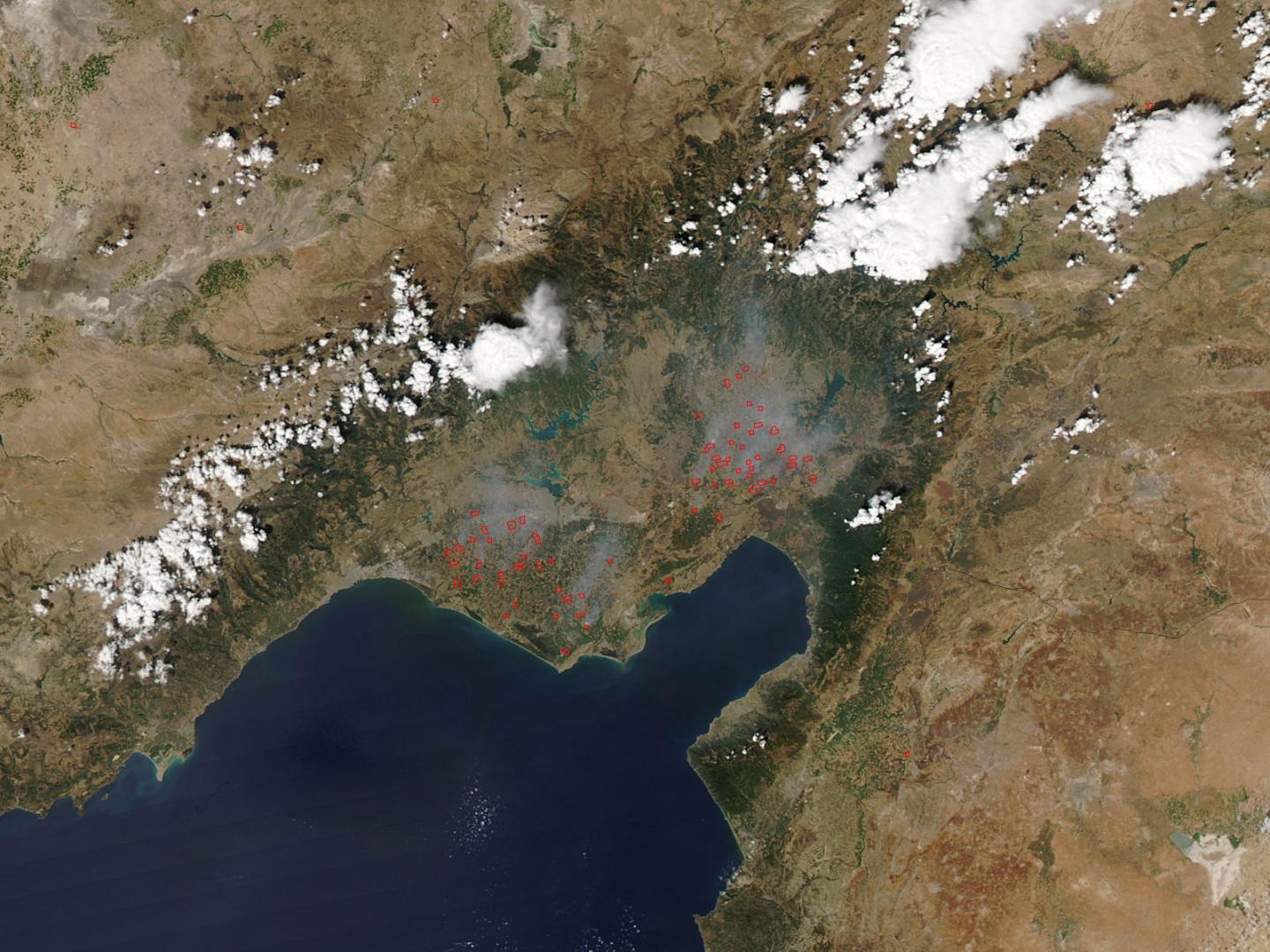 Agricultural Fires in Adana Region of Turkey