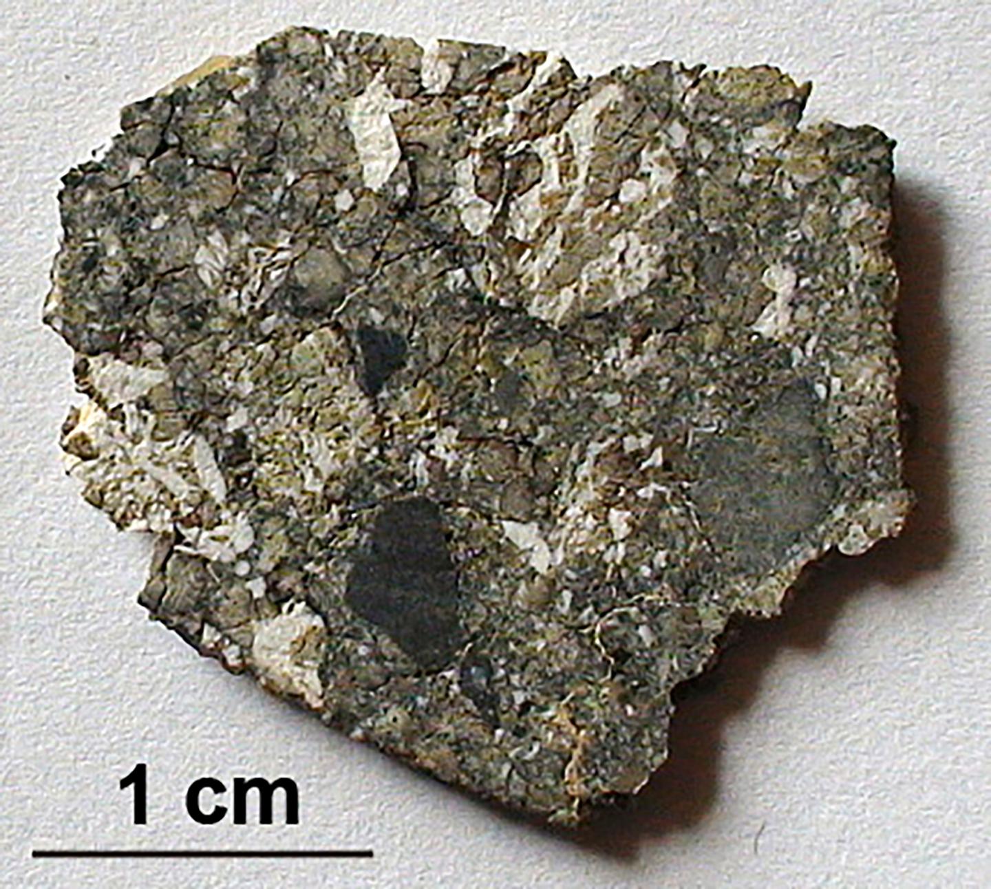 Moganite Discovered in a Lunar Meteorite Points to Ice in the Moon's Subsurface (1 of 3)