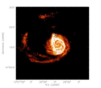 Whirlpool Galaxy Hydrogen Distribution