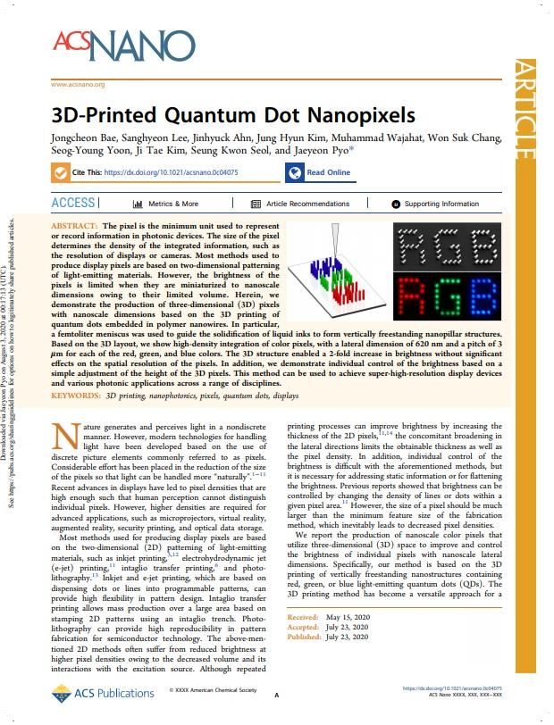 KERI's Research Result published in ACS Nano