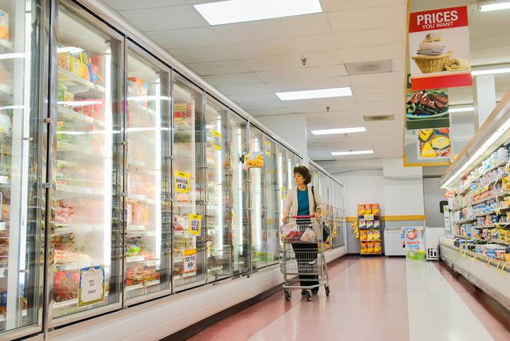 Woman in grocery store