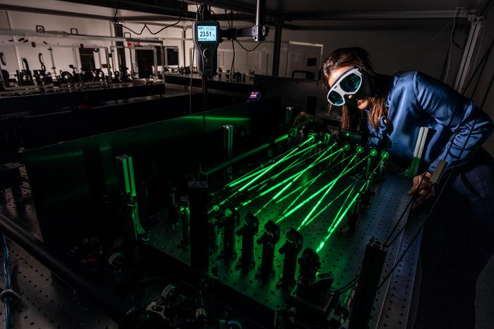 The optical parametric oscillator pump by ytterbium thin disk laser.