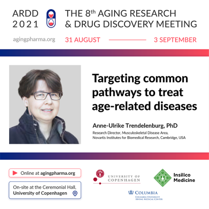 Anne-Ulrike Trendelenburg to present at the 8th Aging Research & Drug Discovery Meeting 2021