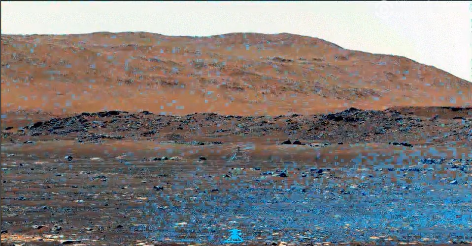 Dust lifting during a helicopter flight on Mars