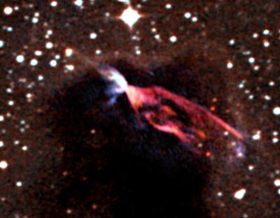 ALMA Image of HH 46/47 Showing Outflow
