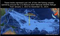 GFW Map of Fishing Tracks 2013 and 2014
