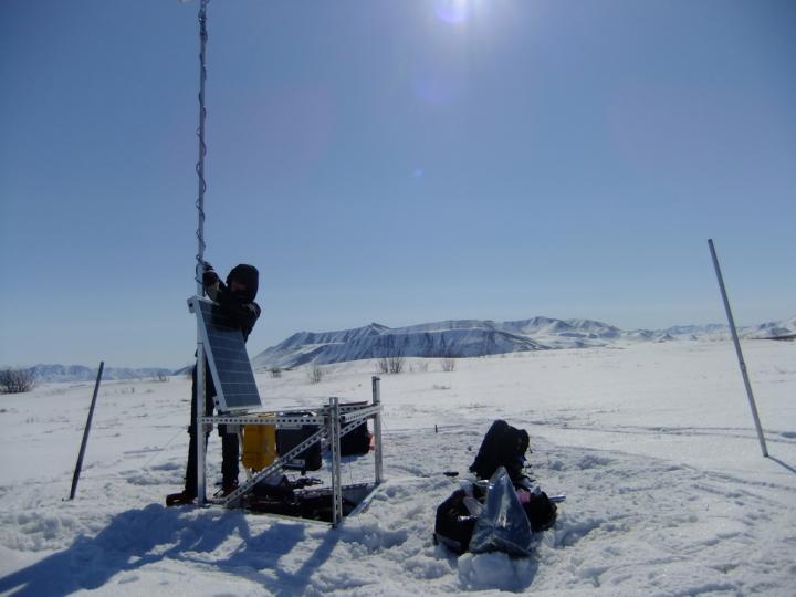 Microphone Set Out to Record Songs and Calls of Migratory Birds
