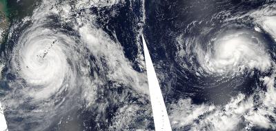 Typhoon Muifa Twice as Big as Tropical Storm Merbok