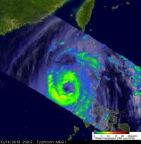 TRMM Satellite Sees Rainfall in Typhoon Megi