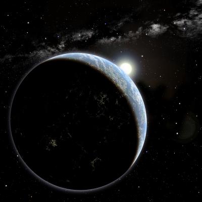 Artist's Rendering of Exoplanet Orbiting Sun-like Star