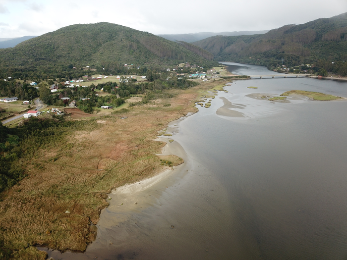 Vista aérea del pantano de olas de Sai Huin