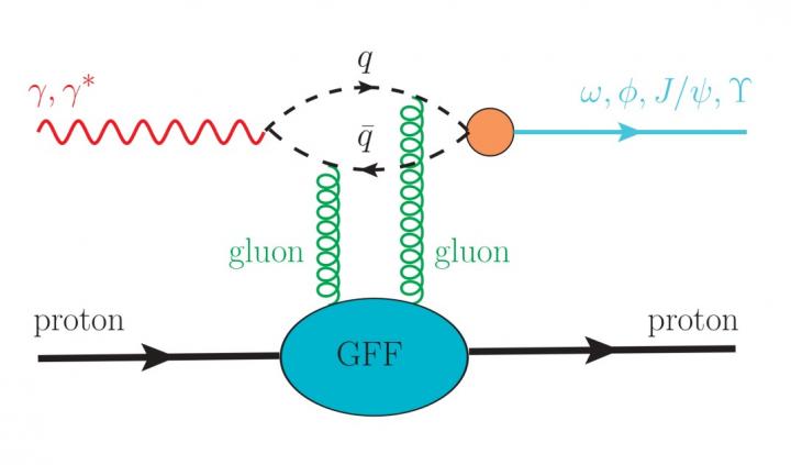 Vector meson near threshold photoproduction process on the proton target