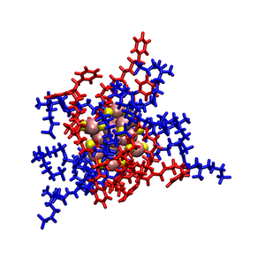 Image of the gold nanoclusters in their