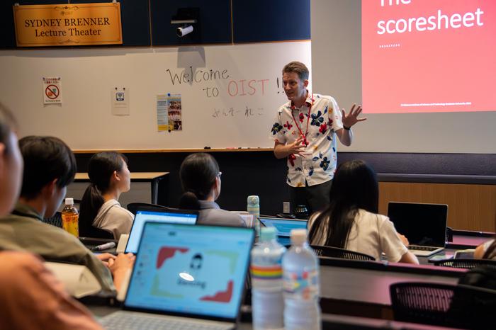 Summer school participants at a lecture