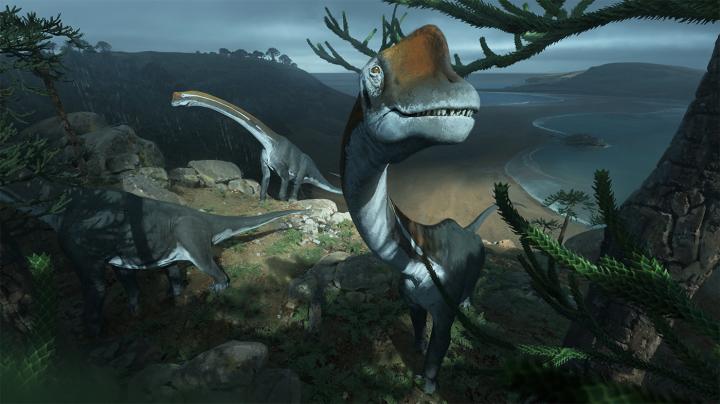 Download Original Commissioned Photorealistic Artwork of <i>Vouivria damparisensis</i> Dinosaur