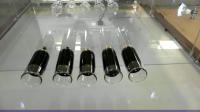 Time Lapse of Five Bitumen Samples in Glass Tubes with Different Orifice Diameters
