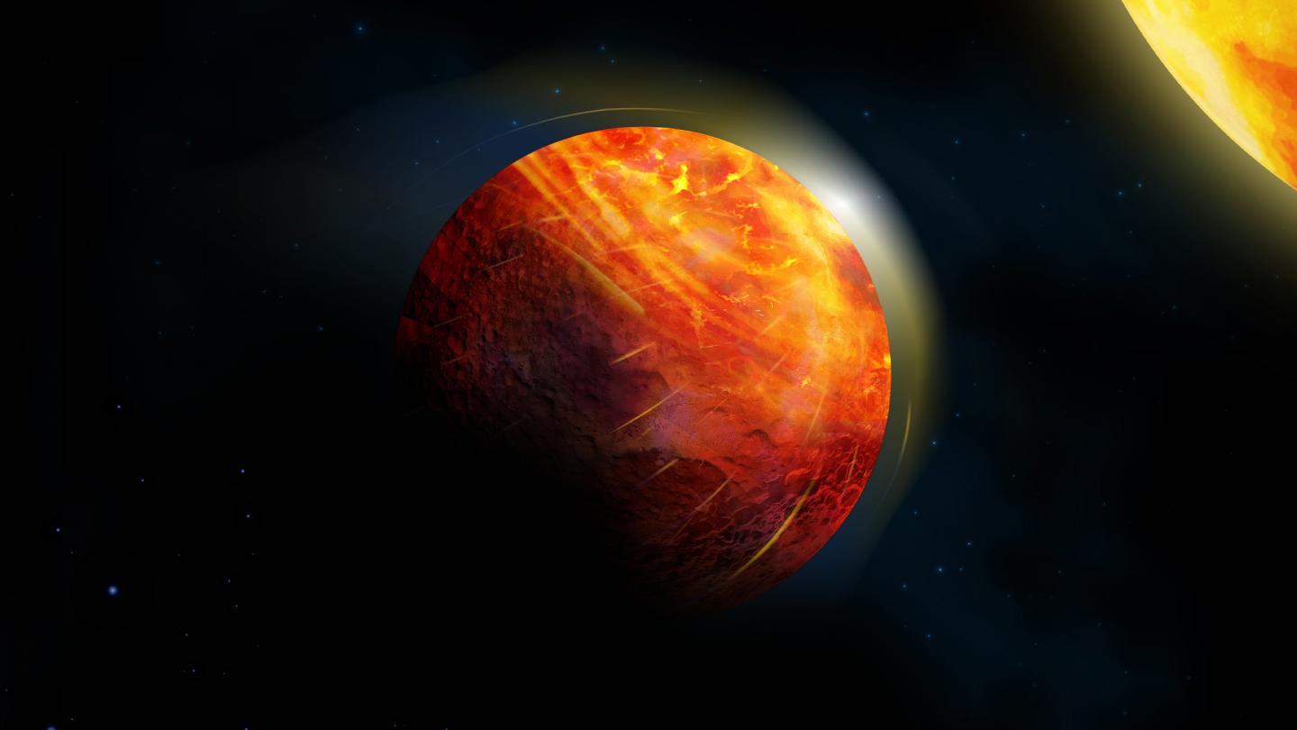 Artist's impression of the lava planet K2-141b