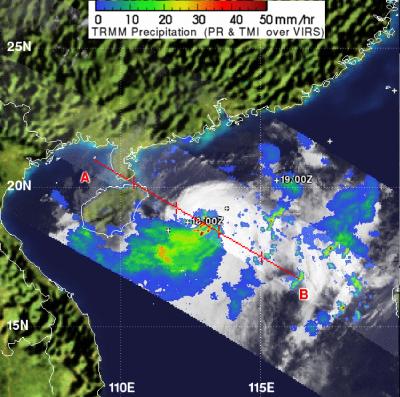 NASA TRMM Rainfall Rates in Tropical Storm Talim