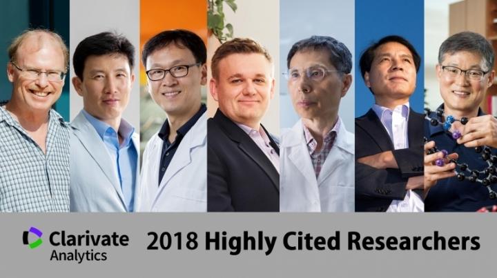 Seven UNIST Researchers Named 2018 HCR list