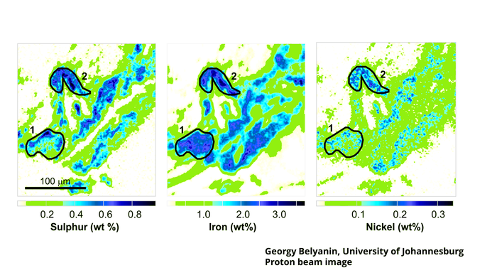 High-voltage proton beam data for stone formed outside solar system