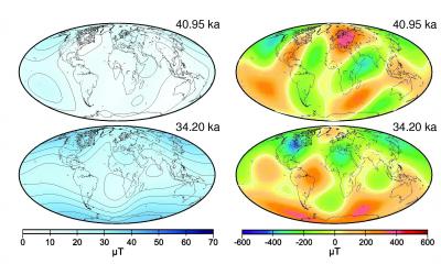 Figure 2 Intensity at Earth's Surface and Radial Field