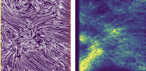 Simulated charge trajectories