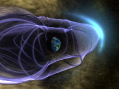 Solar Storm Breaking Through Earth's Magnetic Field.