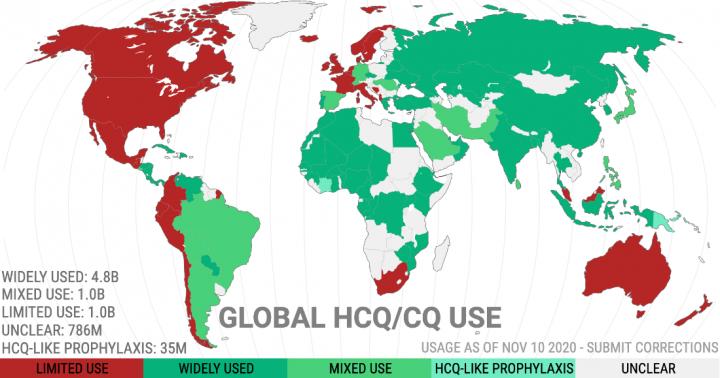 Global HCQ/CQ use. Credit c19study.com.