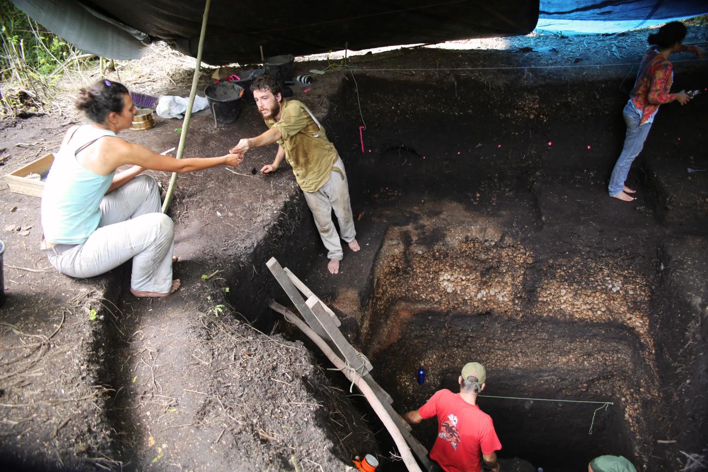 Monte Castelo Excavation in Progress -- Collecting Samples