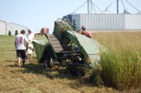 Harvester Weights Switchgrass Biomass