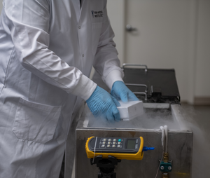 Van Andel Institute scientist working in the biorepository