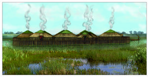 Reconstruction of Bronze Age settlement