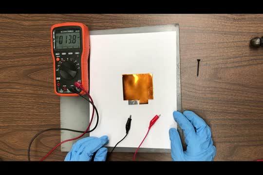 Nail Test on 4.0 Volt Aqueous Battery