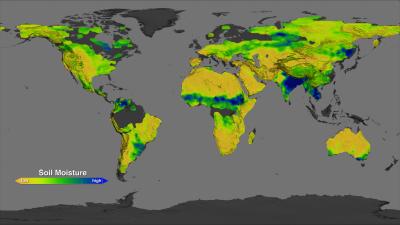 Soil Moisture Conditions around the Planet in August 2013