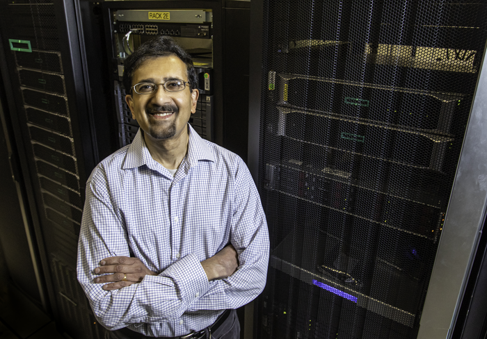 SLAC researcher Sadasivan Shankar inside SSRL, where he works on improving the energy efficiency of computing.