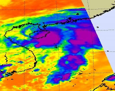 NASA AIRS Image of Tropical Depression 14W